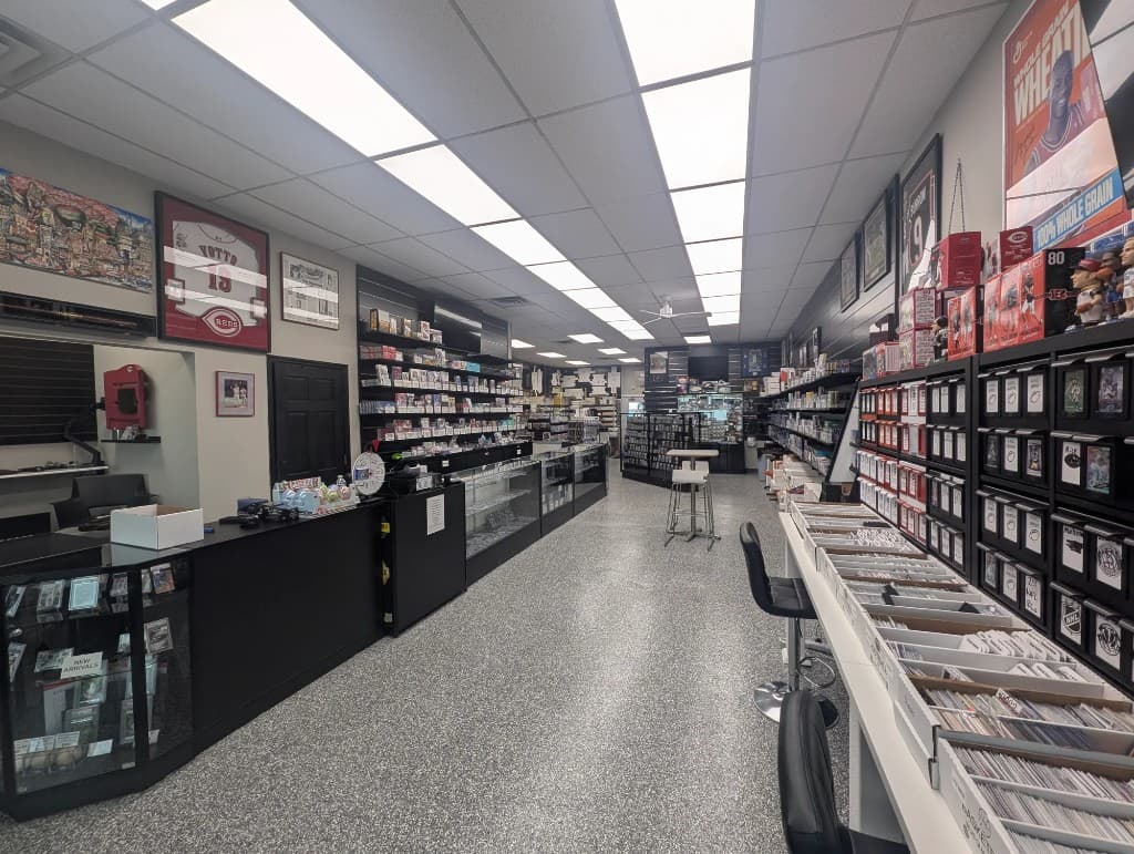 Shoeless Joe's Sports Cards store interior in Cincinnati